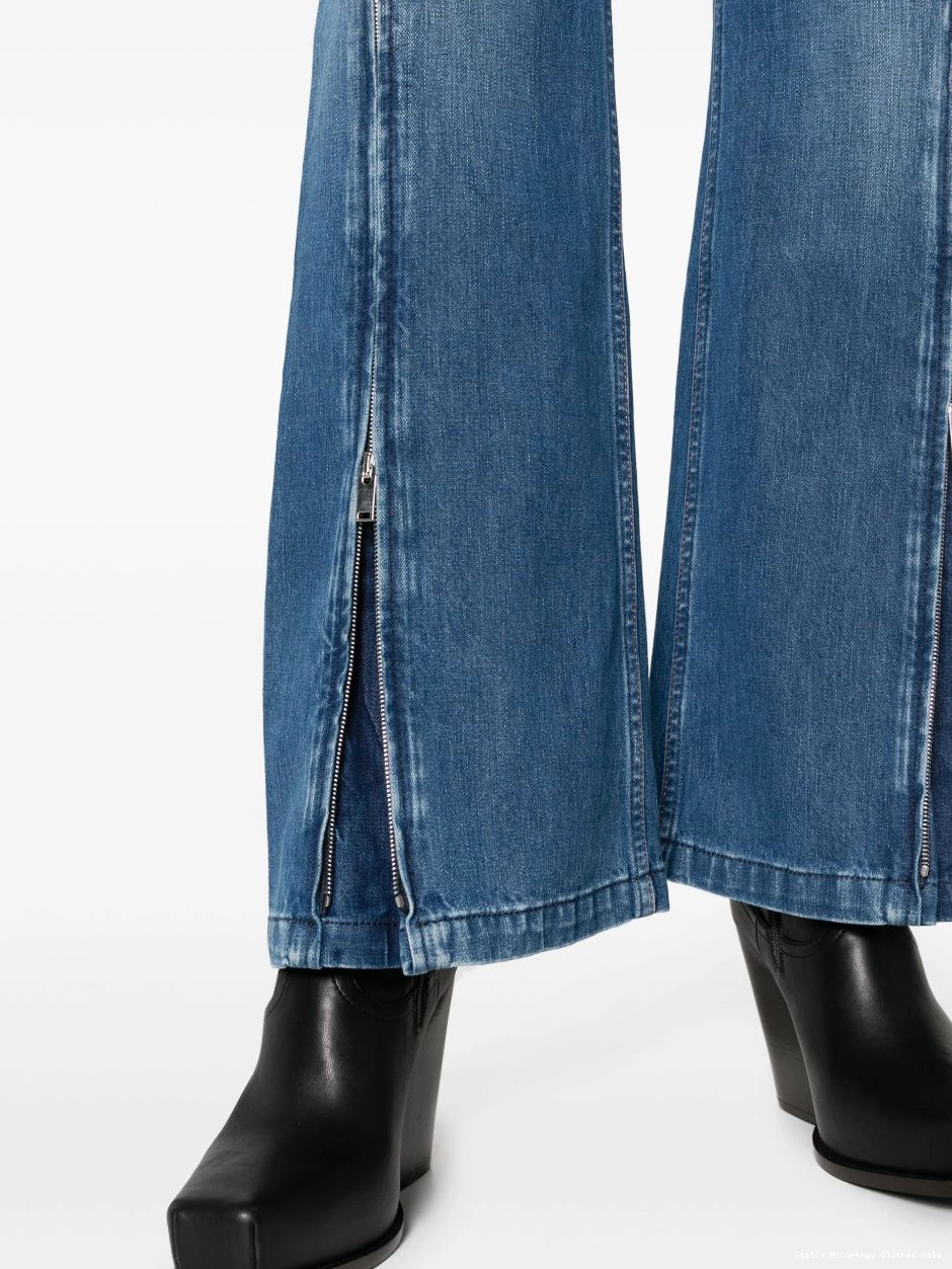 Affordable ankle-zips jeans Stella wide-leg McCartney Women 0421